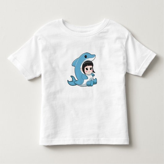 T-shirt Pour Les Tous Petits Enfant avec costume de dauphin (Devant)