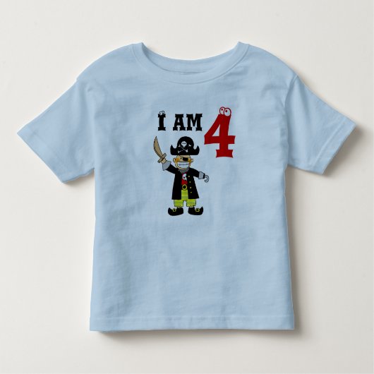 T-shirt Pour Les Tous Petits Enfant de quatre ans ( pirate ) (Devant)