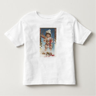 T-shirt Pour Les Tous Petits Enfant tenant des feux d'artifice et des Rocket