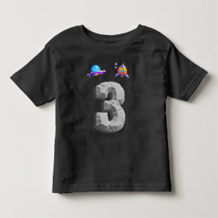 T-shirt Pour Les Tous Petits Enfants 3 ans Anniversaire Un astronaute Jeu Cadea