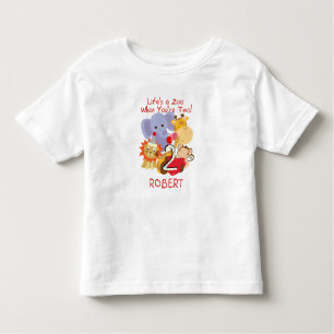 T-shirt Pour Les Tous Petits Enfants d'anniversaire d'animaux de zoo les 2èmes
