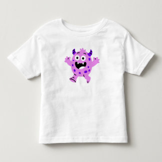 T-shirt Pour Les Tous Petits Enfants Monstres Violets Heureux