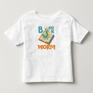 T-shirt Pour Les Tous Petits Enfants Vermisseaux de Livres