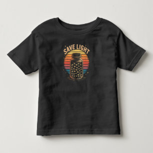 T-shirt Pour Les Tous Petits Enregistrer la lumière luciole Jar Retro Magie Vib