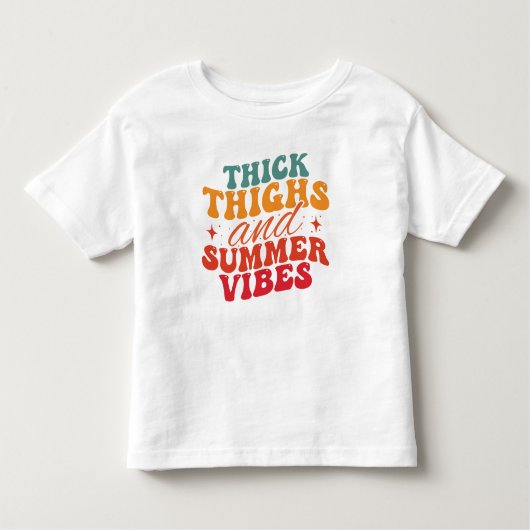 T-shirt Pour Les Tous Petits Épais cuisses & Vibes Été Épicerie de plage (Devant)