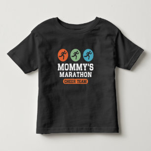 T-shirt Pour Les Tous Petits Équipe d'acclamation du marathon de la maman