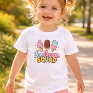 T-shirt Pour Les Tous Petits Équipe de glace Esquimau de dessin animé mignon
