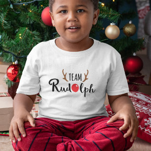 T-shirt Pour Les Tous Petits Équipe Rudolph - Conception de Noël pour la famill