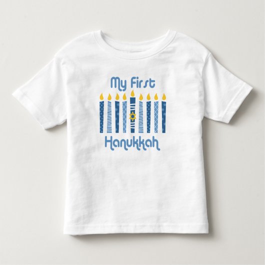 T-shirt Pour Les Tous Petits ęr Bougies de Hanoukka (Devant)
