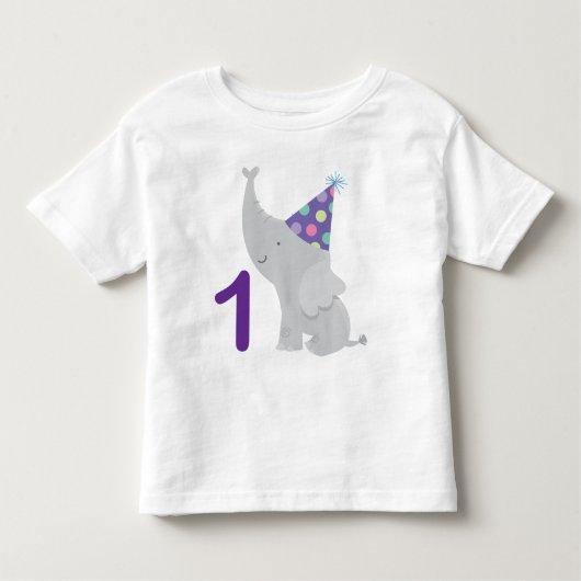 T-shirt Pour Les Tous Petits ęr Éléphant d'anniversaire (Devant)