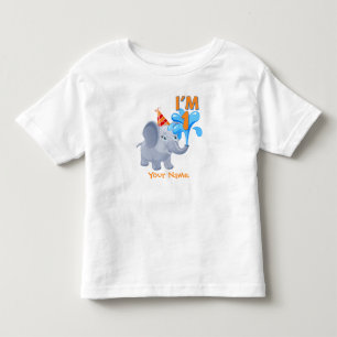 T-shirt Pour Les Tous Petits ęr Éléphant d'anniversaire