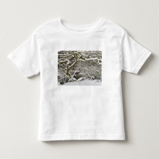 T-shirt Pour Les Tous Petits Érable japonais couvert de neige (Devant)