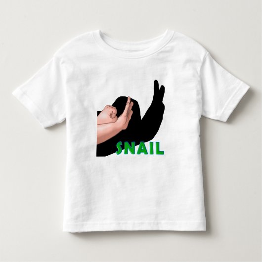 T-SHIRT POUR LES TOUS PETITS ESCARGOT D'OMBRE DE MAIN (Devant)