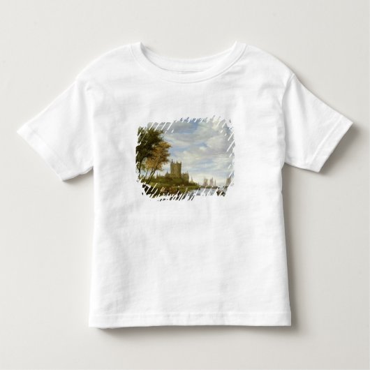 T-shirt Pour Les Tous Petits Estuaire de rivière avec un château (Devant)