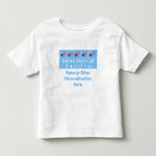 T-shirt Pour Les Tous Petits États-Unis d'Amérique personnalisés drapeaux et ca