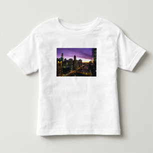 T-shirt Pour Les Tous Petits États-Unis, IL, Chicago. Horizon et rivière de Chi