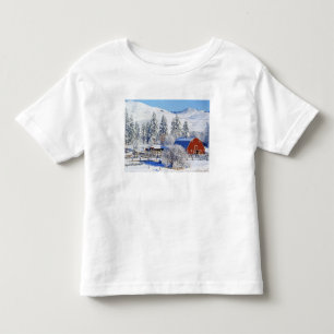 T-shirt Pour Les Tous Petits États-Unis, Washington, Methow Valley, Granges en