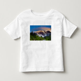 T-shirt Pour Les Tous Petits États-Unis, Washington, Mt. Rainier. Soleil du mat