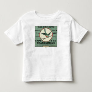 T-shirt Pour Les Tous Petits Étiquette bleu de canneberge de marque d'oiseau de