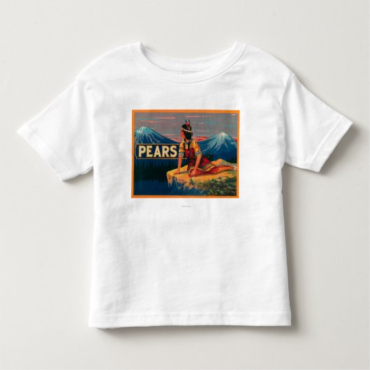 T-shirt Pour Les Tous Petits Étiquette courant de caisse de poire (Devant)