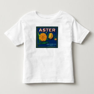 T-shirt Pour Les Tous Petits Étiquette de caisse d'agrume de marque d'aster
