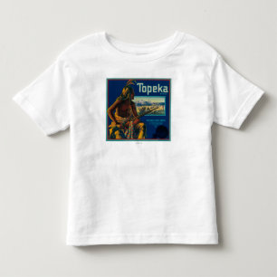 T-shirt Pour Les Tous Petits Étiquette de caisse d'agrume de marque de Topeka