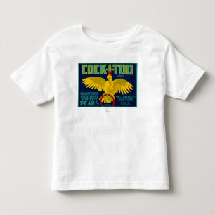 T-shirt Pour Les Tous Petits Étiquette de caisse de poire de Coq-Je-trop