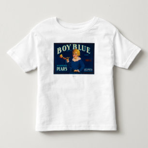 T-shirt Pour Les Tous Petits Étiquette de fréquence de poire bleu garçon