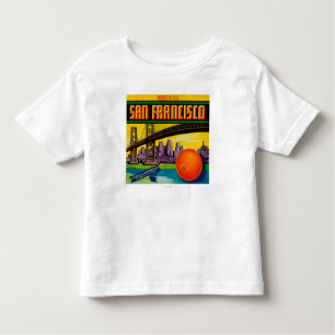 T-shirt Pour Les Tous Petits Étiquette orange de San Francisco