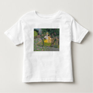 T-shirt Pour Les Tous Petits Étreinte de Radha et de Krishna dans un verger de