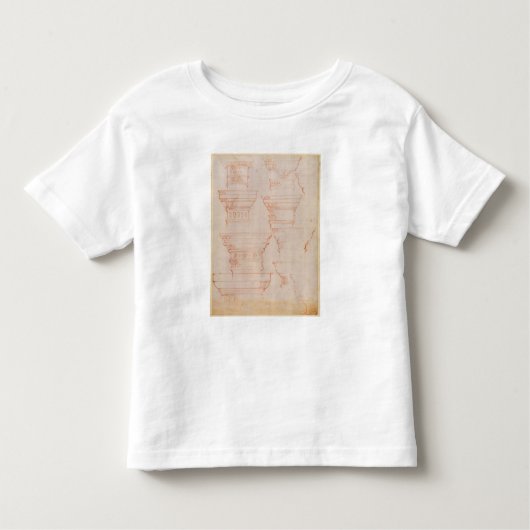 T-shirt Pour Les Tous Petits Étude de W.18v des capitaux de colonne (Devant)