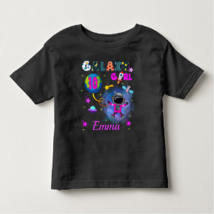 T-shirt Pour Les Tous Petits Extérieur Espace Galaxie Fille fête d'anniversaire