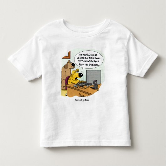 T-shirt Pour Les Tous Petits Facebook pour des chiens (Devant)