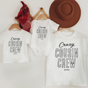 T-shirt Pour Les Tous Petits Famille Crazy Cousin Crew