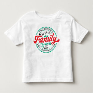 T-shirt Pour Les Tous Petits Famille personnalisée Groupe de Noël Nom correspon