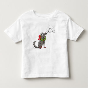 T-shirt Pour Les Tous Petits Fantaisie Loup Noël Joyeux Howlidays Holiday