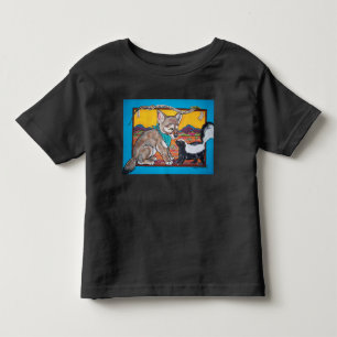 T-shirt Pour Les Tous Petits Faune de sud-ouest de chiot et de mouffette de