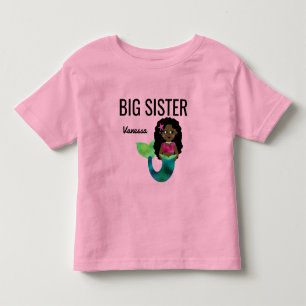 T-shirt Pour Les Tous Petits Faux Foil Girl de sirène afro-américaine grande so