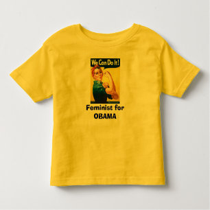 T-shirt Pour Les Tous Petits Féministe pour OBAMA