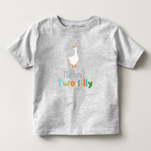 T-shirt Pour Les Tous Petits Ferme de l'oie idiote garçons 2e anniversaire