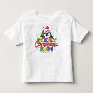T-shirt Pour Les Tous Petits Festif Noël de la famille Snowman