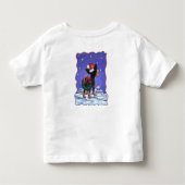 T-shirt Pour Les Tous Petits Festive de nuit étoilée Chihuhua à Santa Hat (Dos)