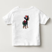 T-shirt Pour Les Tous Petits Festive de nuit étoilée Chihuhua à Santa Hat (Dos)