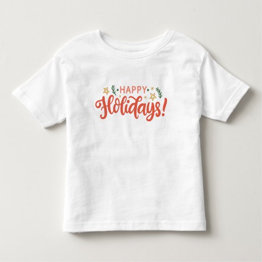 T-shirt Pour Les Tous Petits Festive Happy Holidays Design (Devant)