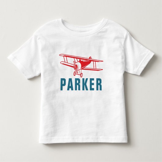 T-shirt Pour Les Tous Petits Fête d'anniversaire de l'avion (Devant)