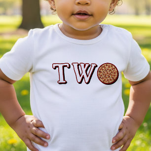 T-shirt Pour Les Tous Petits Fête d'anniversaire des 2 ans de Pizza Kids