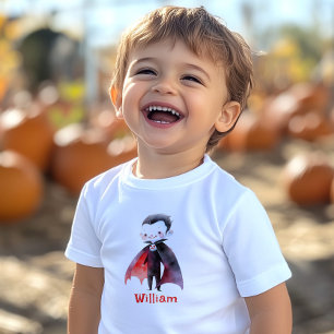 T-shirt Pour Les Tous Petits Fête d'anniversaire Halloween Dracula mignon