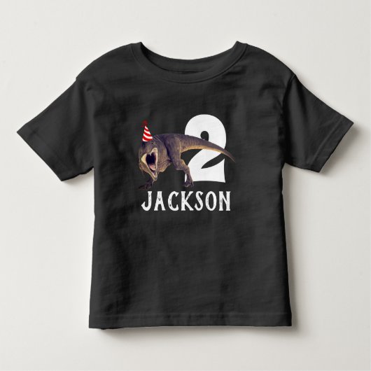 T-shirt Pour Les Tous Petits Fête d'anniversaire T-Rex (Devant)