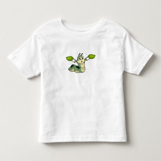 T-shirt Pour Les Tous Petits Feuilles Caterpillar (Devant)