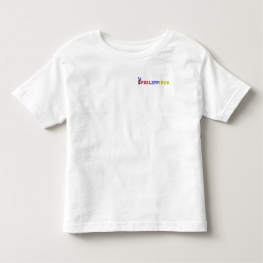T-shirt Pour Les Tous Petits FilAm, Philippines mélangées et drapeau des (Devant)